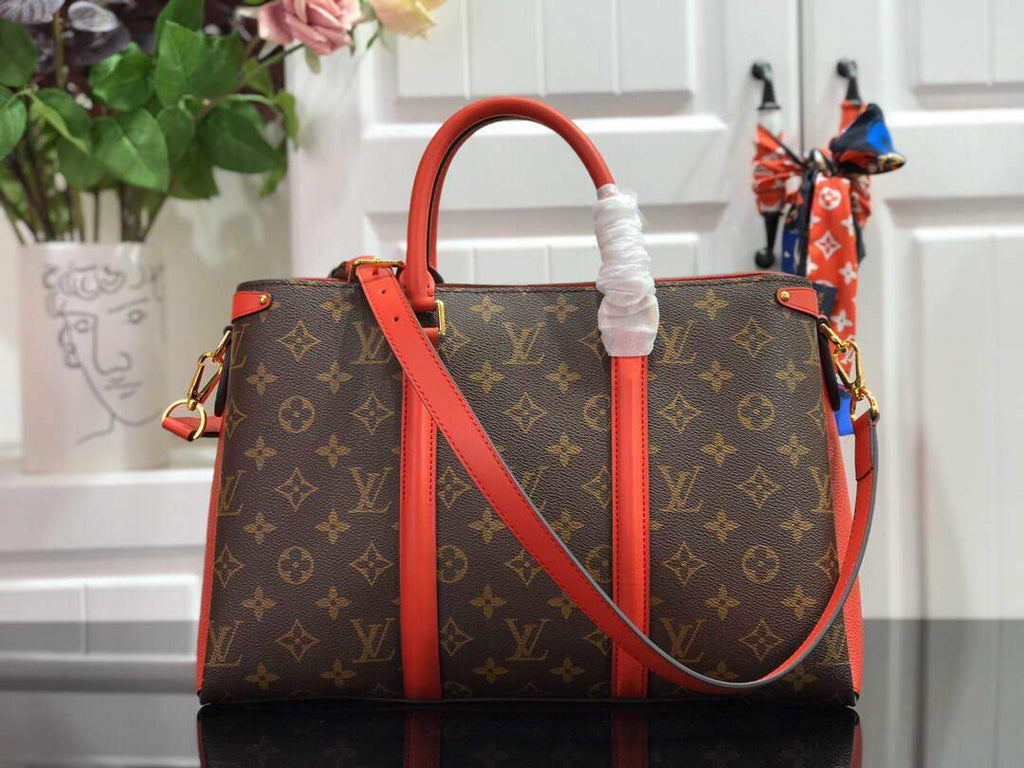 LV M44898 Louis Vuitton Soufflot MM Bag M44817 Monogram Canvas Red - luxibagsmall