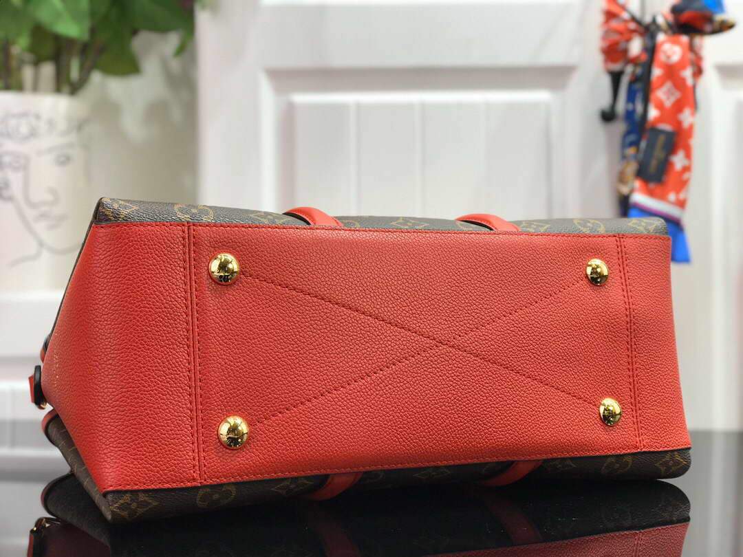 LV M44898 Louis Vuitton Soufflot MM Bag M44817 Monogram Canvas Red - luxibagsmall