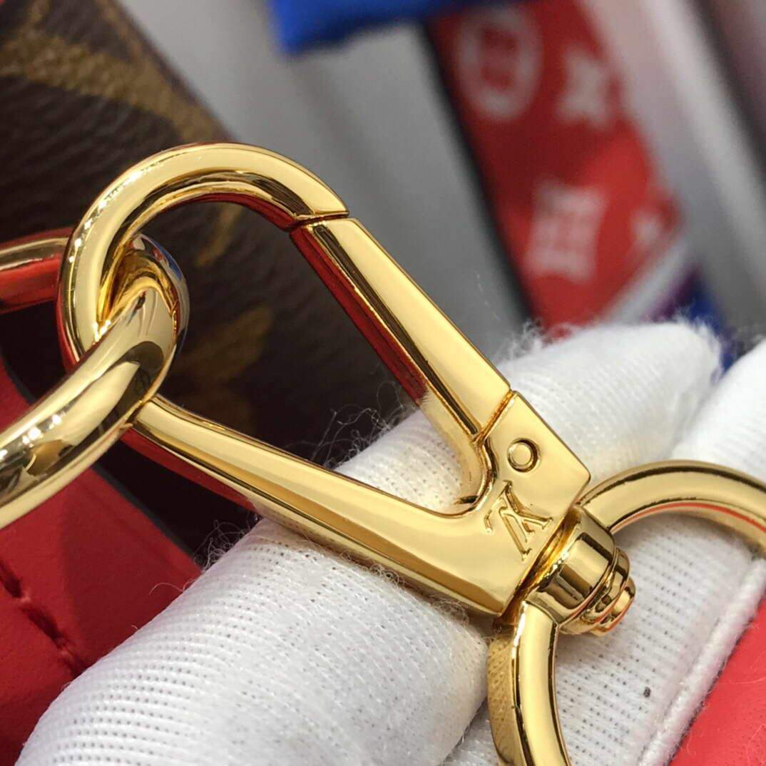 LV M44898 Louis Vuitton Soufflot MM Bag M44817 Monogram Canvas Red - luxibagsmall