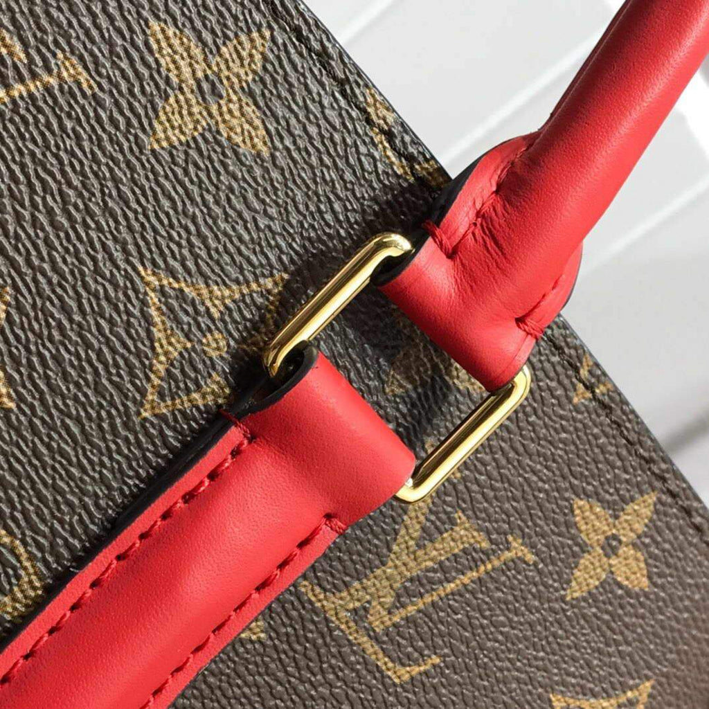 LV M44898 Louis Vuitton Soufflot MM Bag M44817 Monogram Canvas Red - luxibagsmall