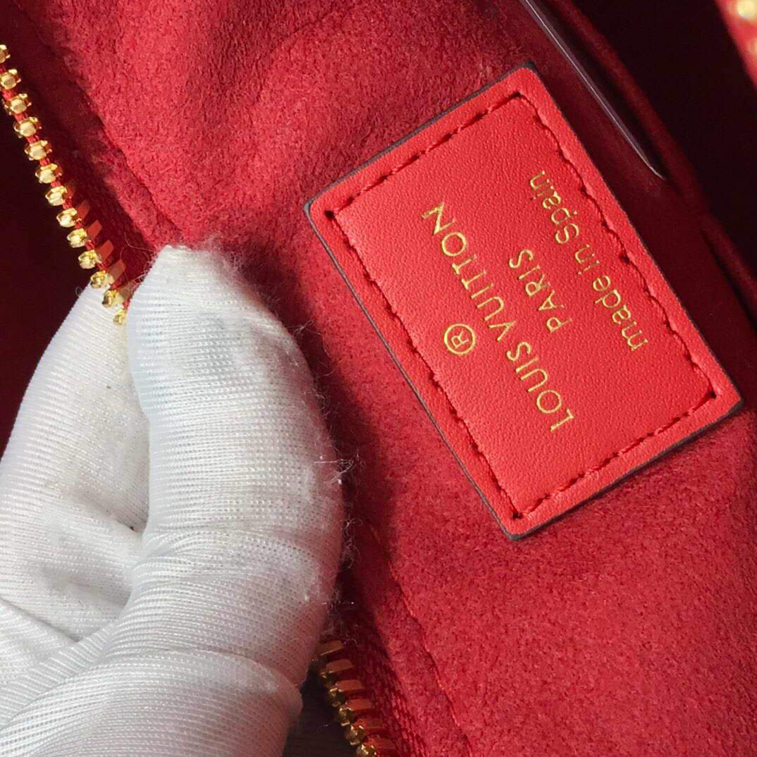 LV M44898 Louis Vuitton Soufflot MM Bag M44817 Monogram Canvas Red - luxibagsmall