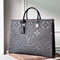LV M44925 Louis Vuitton Onthego GM M45595 Bag Monogram Empreinte Leather Black