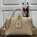 LV M45394 Louis Vuitton Petite Malle Souple Bag M45393 Leather Cream - luxibagsmall
