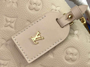 LV M45394 Louis Vuitton Petite Malle Souple Bag M45393 Leather Cream - luxibagsmall