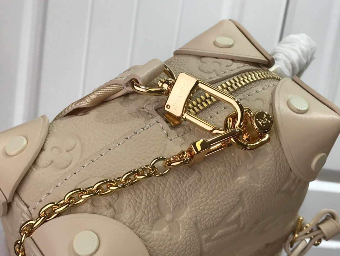 LV M45394 Louis Vuitton Petite Malle Souple Bag M45393 Leather Cream - luxibagsmall