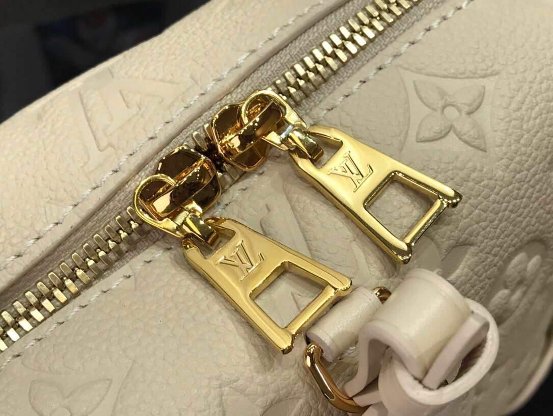 LV M45394 Louis Vuitton Petite Malle Souple Bag M45393 Leather Cream - luxibagsmall