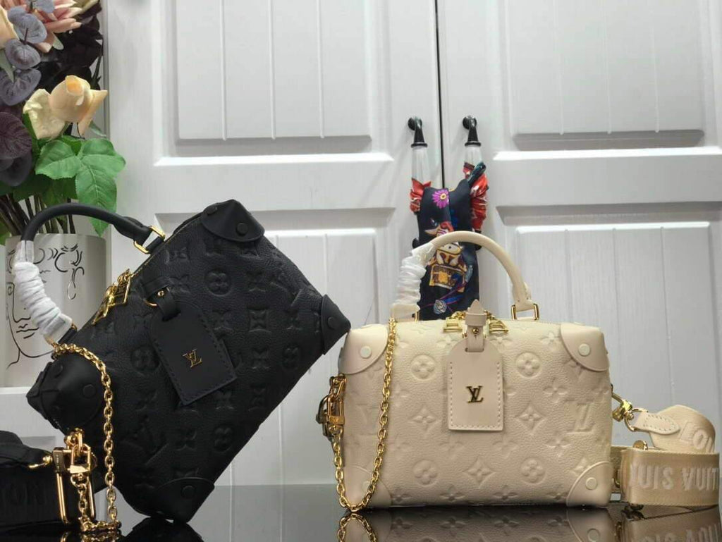 LV M45394 Louis Vuitton Petite Malle Souple Bag M45393 Leather Cream - luxibagsmall