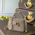 LV M45608 Louis Vuitton Vanity Pm Monogram Empreinte Leather M45599 Beige - luxibagsmall