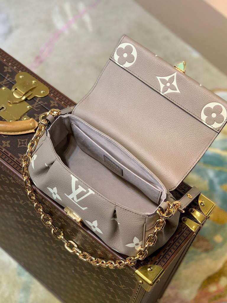 LV M45836 Louis Vuitton M45859  Favorite Monogram Empreinte leather M45813 Gray Cream