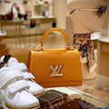 LV M57136 Louis Vuitton Twist one Handle PM M57093 Taurillon Leather Saffron - luxibagsmall