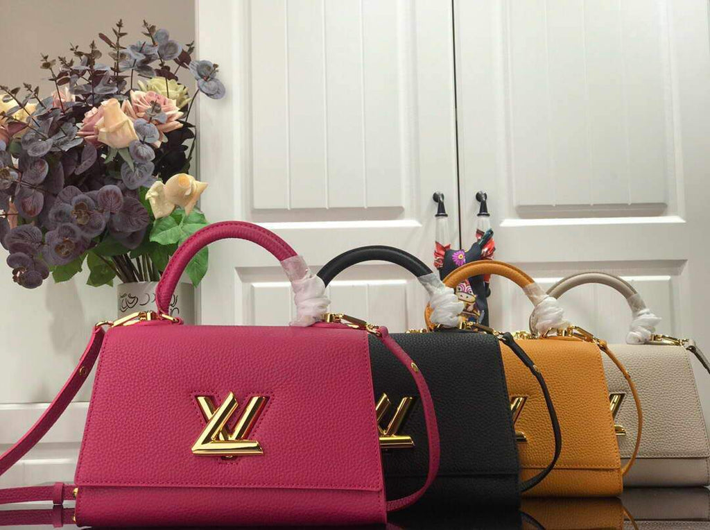 LV M57136 Louis Vuitton Twist one Handle PM M57093 Taurillon Leather Saffron - luxibagsmall