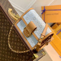 LV M59483 Louis Vuitton Dauphine MM Bag Monogram White - Default Title - View 1