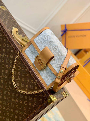 LV M59483 Louis Vuitton Dauphine MM Bag Monogram White - Default Title - View 1