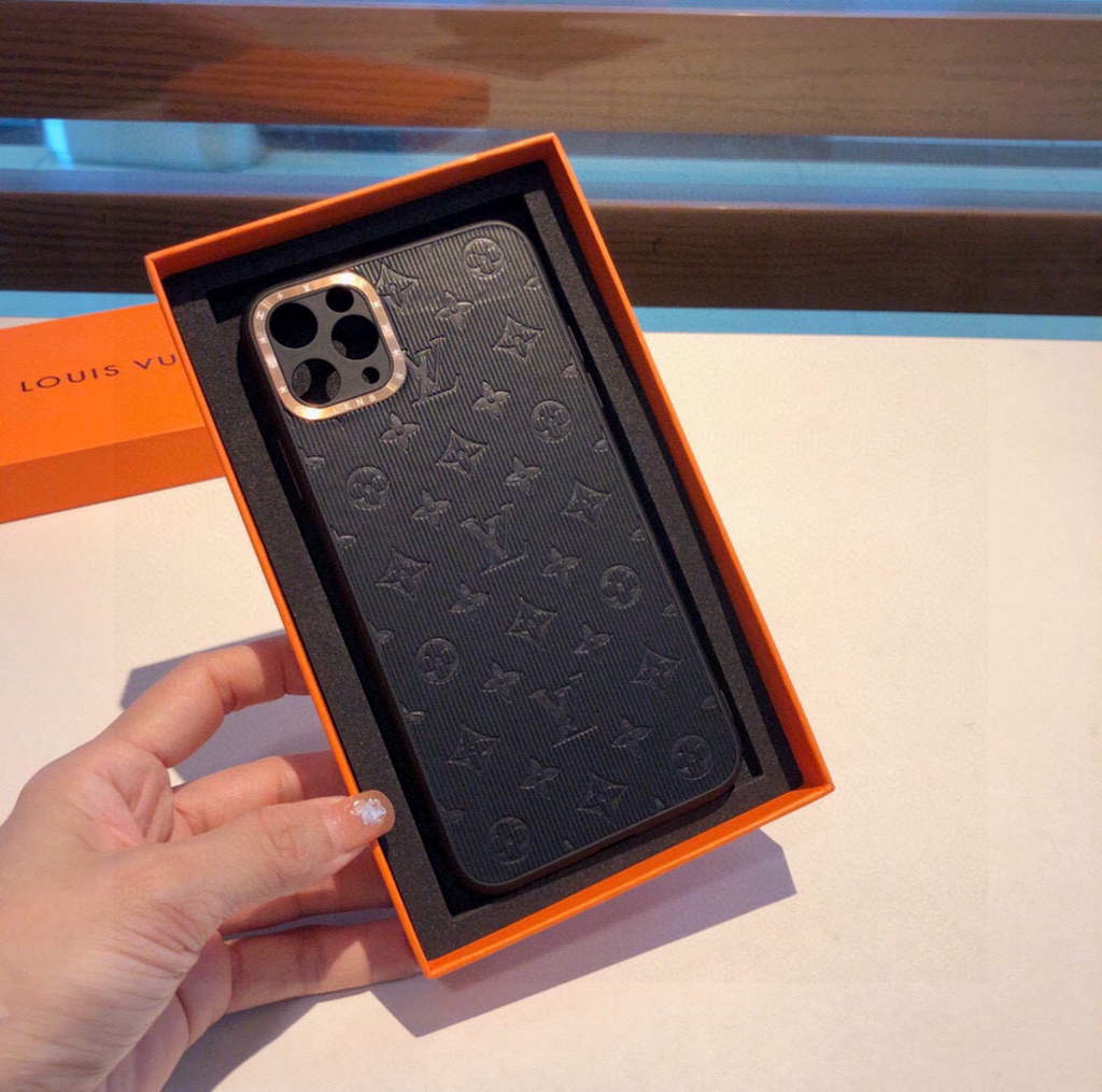 LV Apple Iphone Leather Premium Deluxe Phone Case Protection 10621 - Default Title - View 1