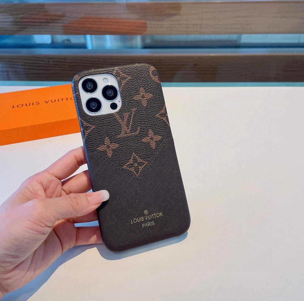 LV Apple Iphone Leather Premium Deluxe Phone Case Protection 10626 - Default Title - View 1