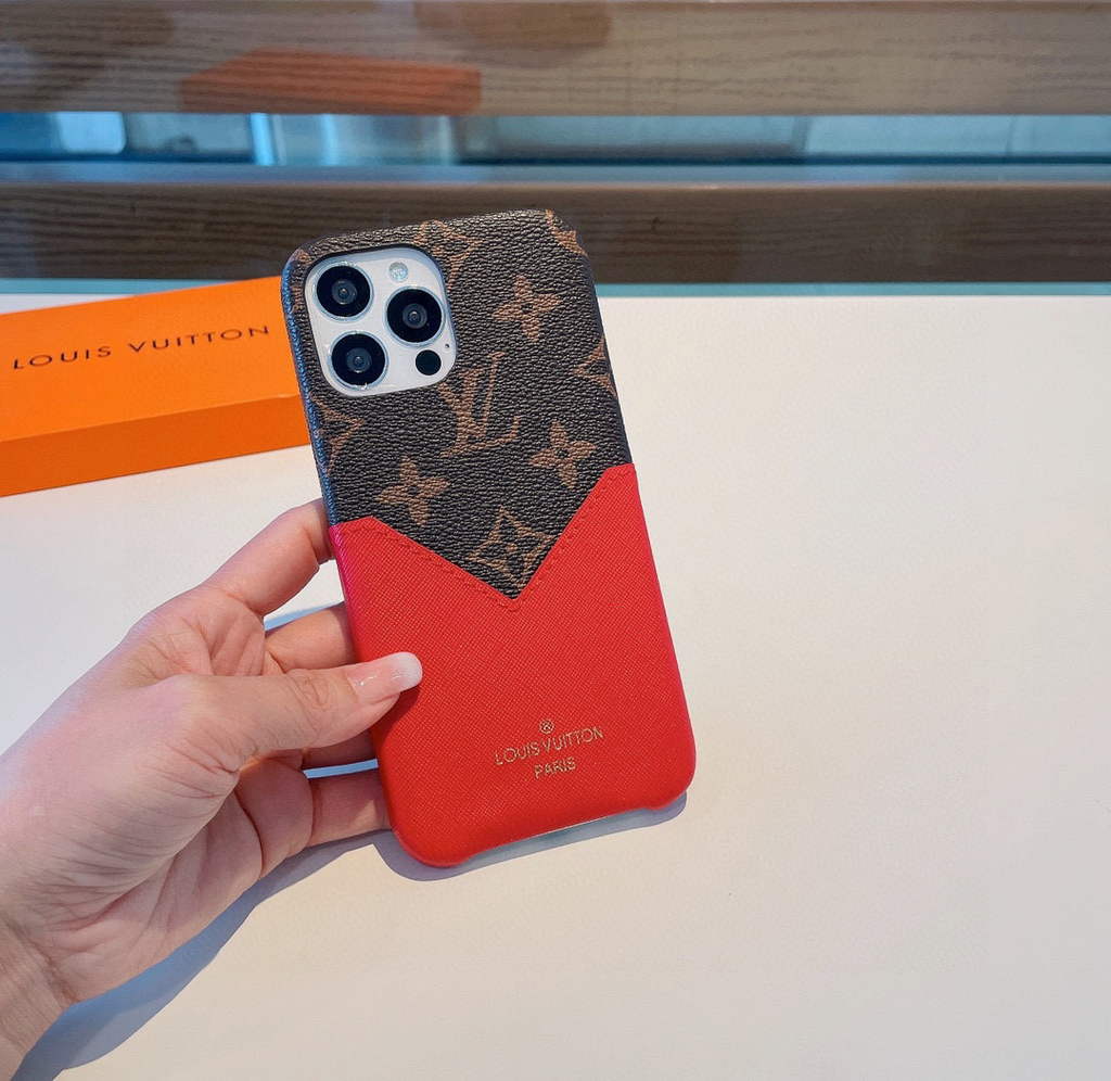 LV Apple Iphone Leather Premium Deluxe Phone Case Protection 10627 - Default Title - View 1