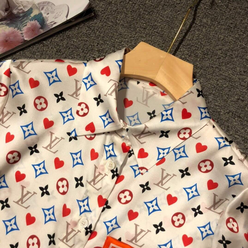 LV Blouse Silk Designer Louis Vuitton Shirts Clothing 38084 - Voguebags