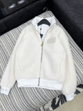 LV Coat Louis Vuitton Women Lambswool zipper Jacket L55800
