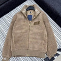 LV Coat Louis Vuitton Women Lambswool zipper Jacket L55802