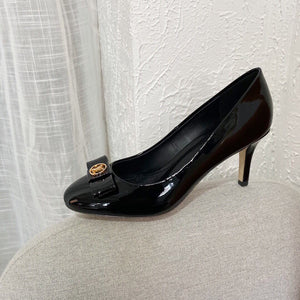 LV Loafers Designer Louis Vuitton Round Toe High Heels 81105 Black - luxibagsmall