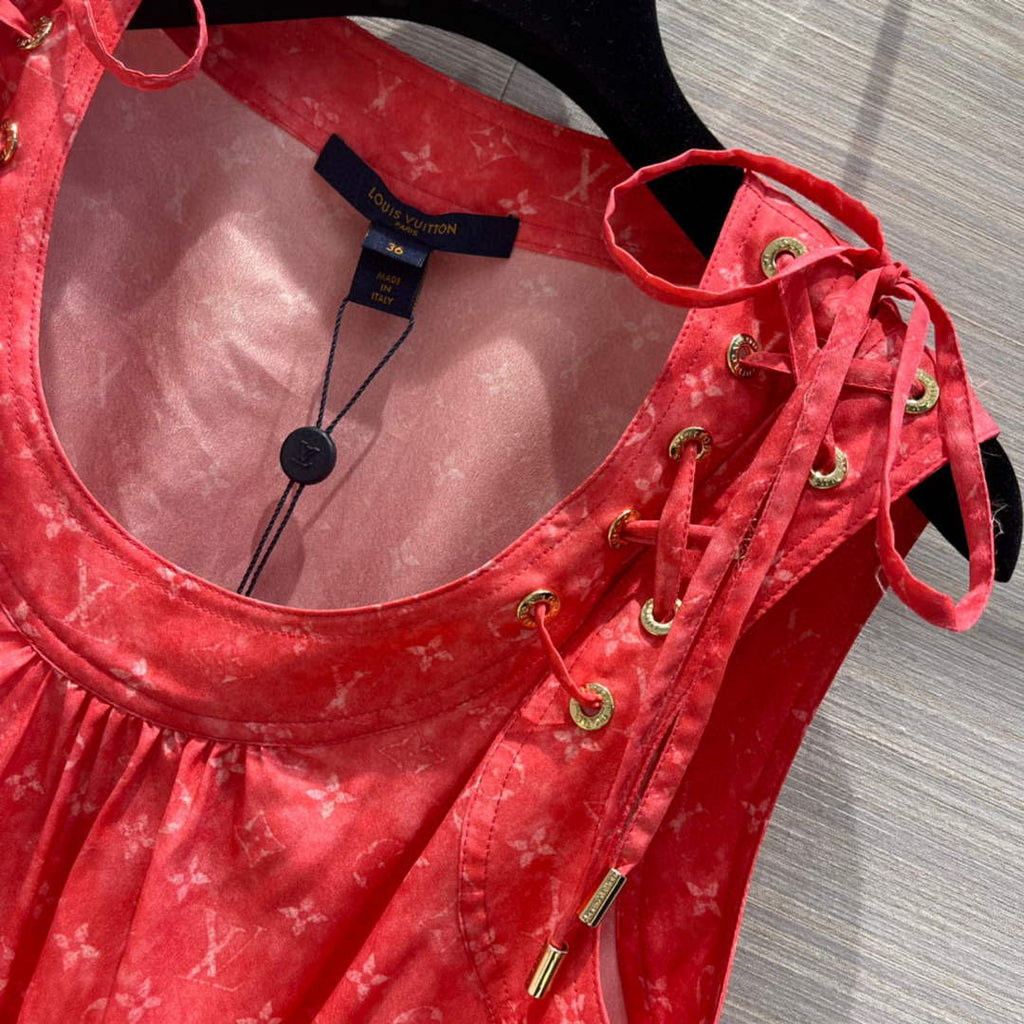 LV Louis Vuitton 1A9WBT Monogram Cloud Sun Dress L88030