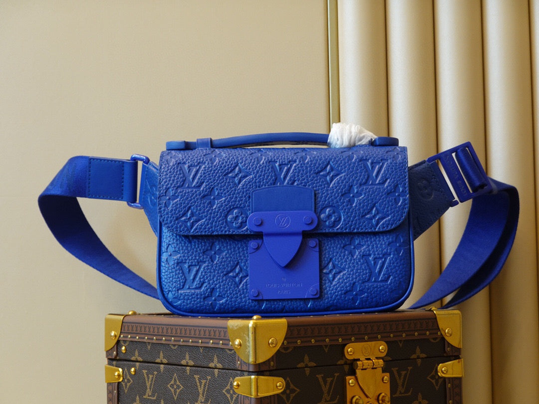 LV Louis Vuitton M58487 S Lock Sling Blue - Default Title - View 1