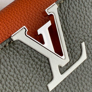 LV M57523 Louis Vuitton Capucines MM Handbag Green and Brown - Default Title - View 5