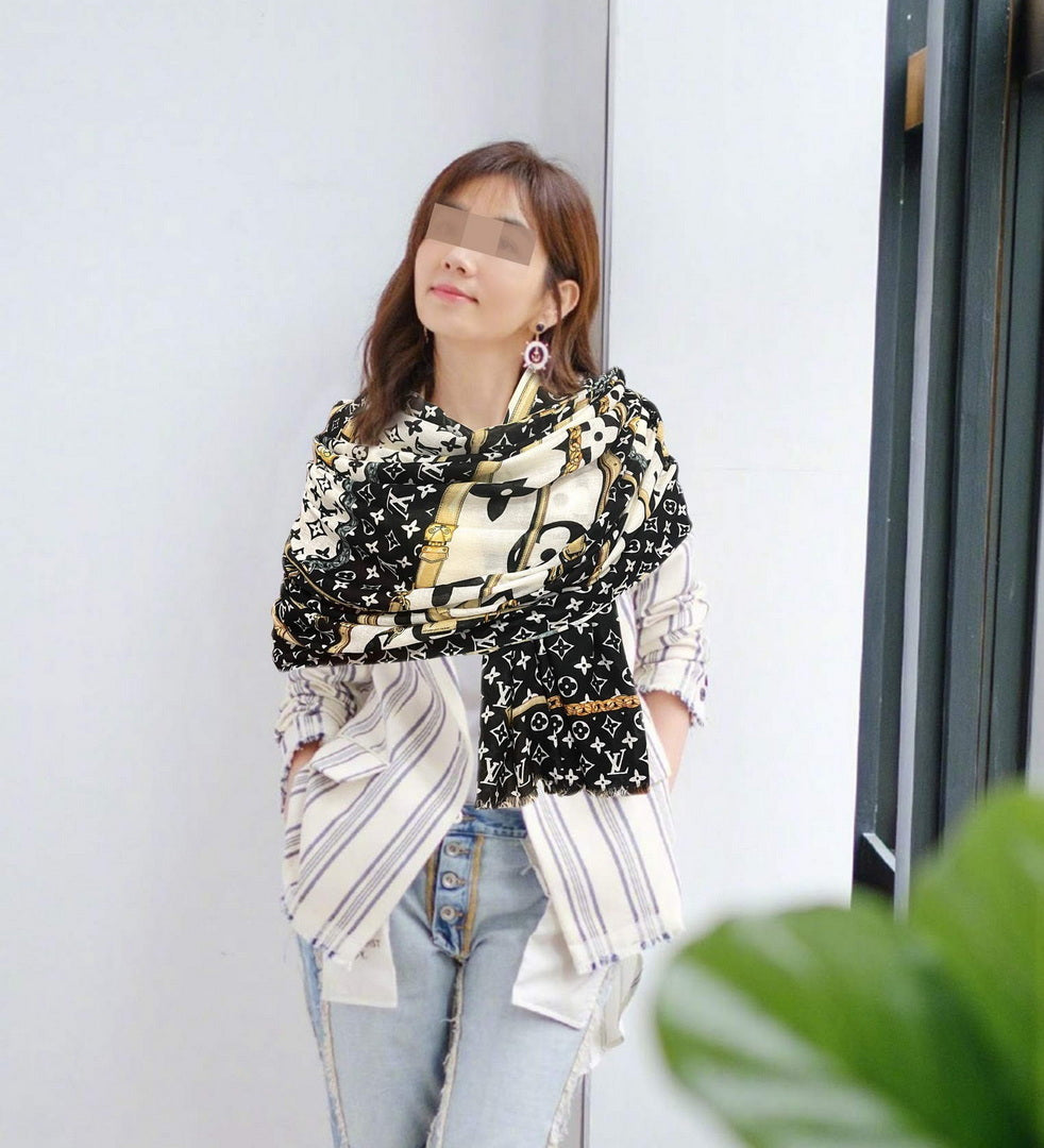 LV M00411 Louis Vuitton Fashion Printing Scarf Stole L60206