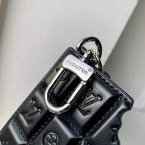 LV M01478 Louis Vuitton LV Chocolate Bar Figurine Key Holder and Bag Charm Black grid - Default Title - View 4