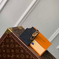 LV M01478 Louis Vuitton LV Chocolate Bar Figurine Key Holder and Bag Charm Black Leather - Default Title - View 1