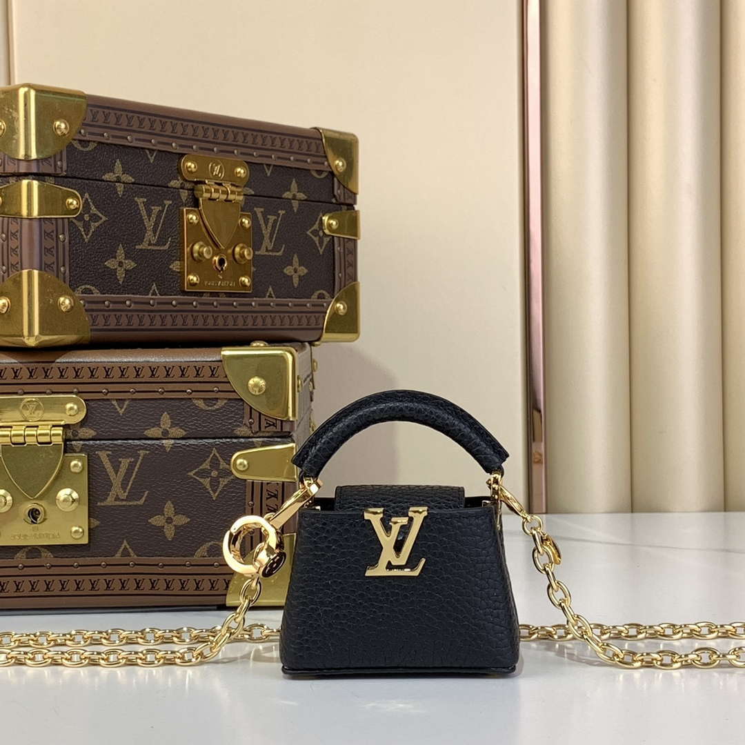LV M02132 Louis Vuitton Capucines Micro Bag Black - Default Title - View 1