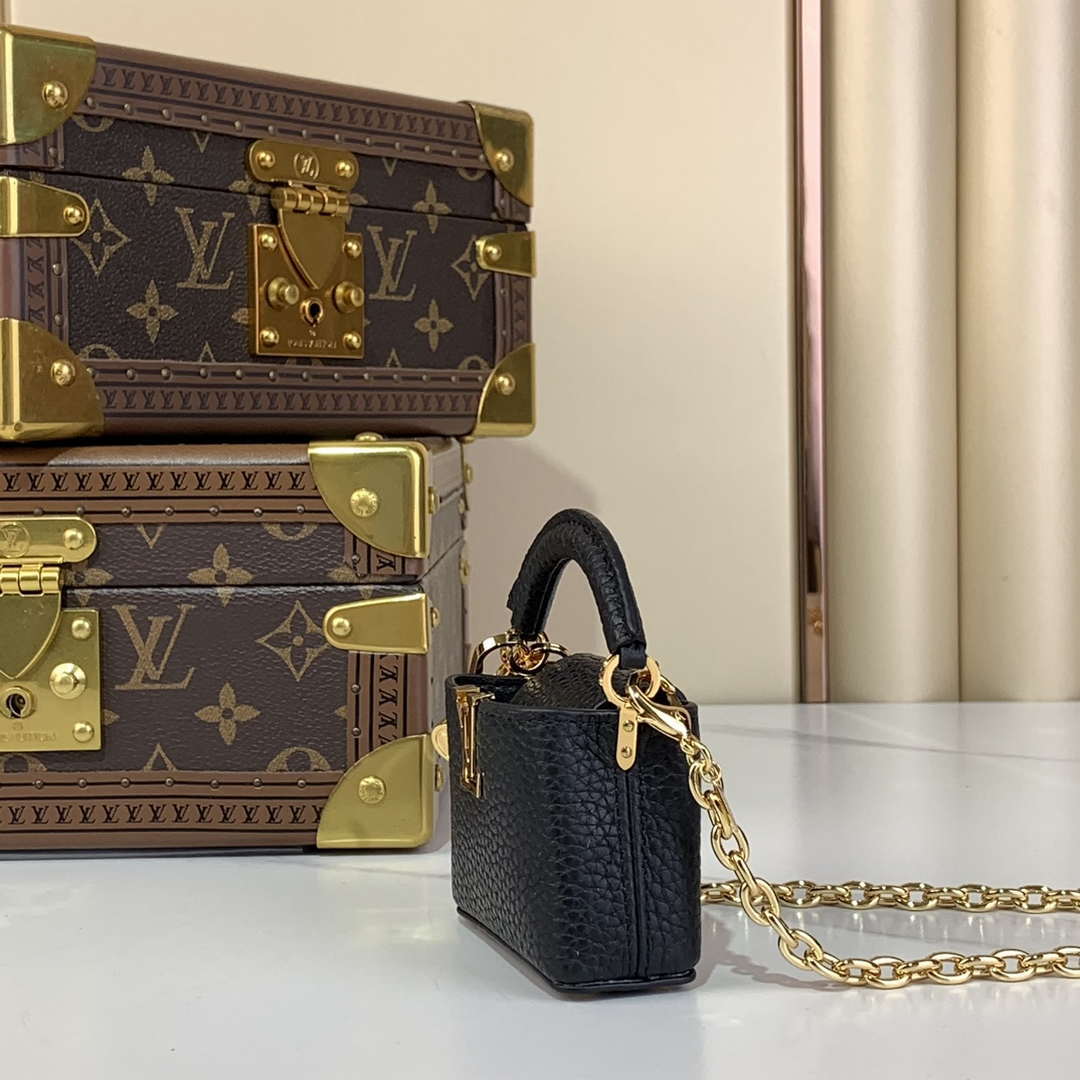 LV M02132 Louis Vuitton Capucines Micro Bag Black - Default Title - View 2