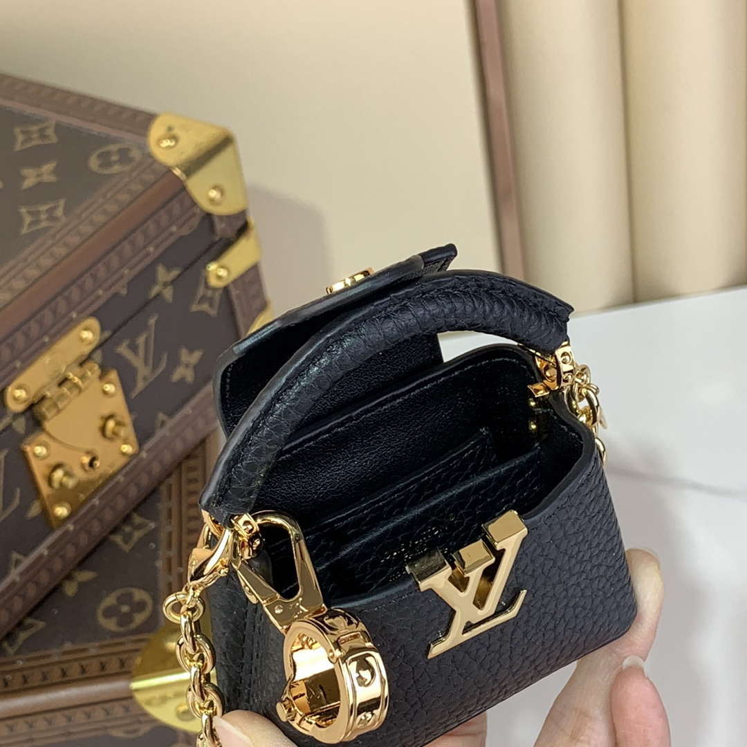 LV M02132 Louis Vuitton Capucines Micro Bag Black - Default Title - View 8