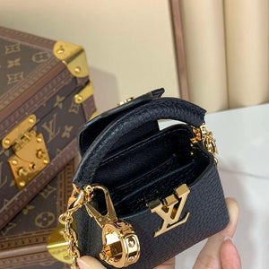 LV M02132 Louis Vuitton Capucines Micro Bag Black - Default Title - View 8