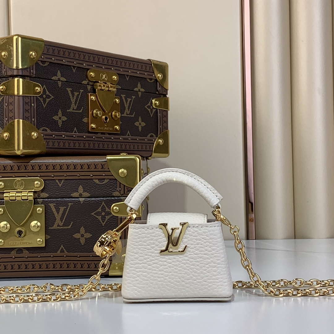 LV M02132 Louis Vuitton Capucines Micro Bag White - Default Title - View 1