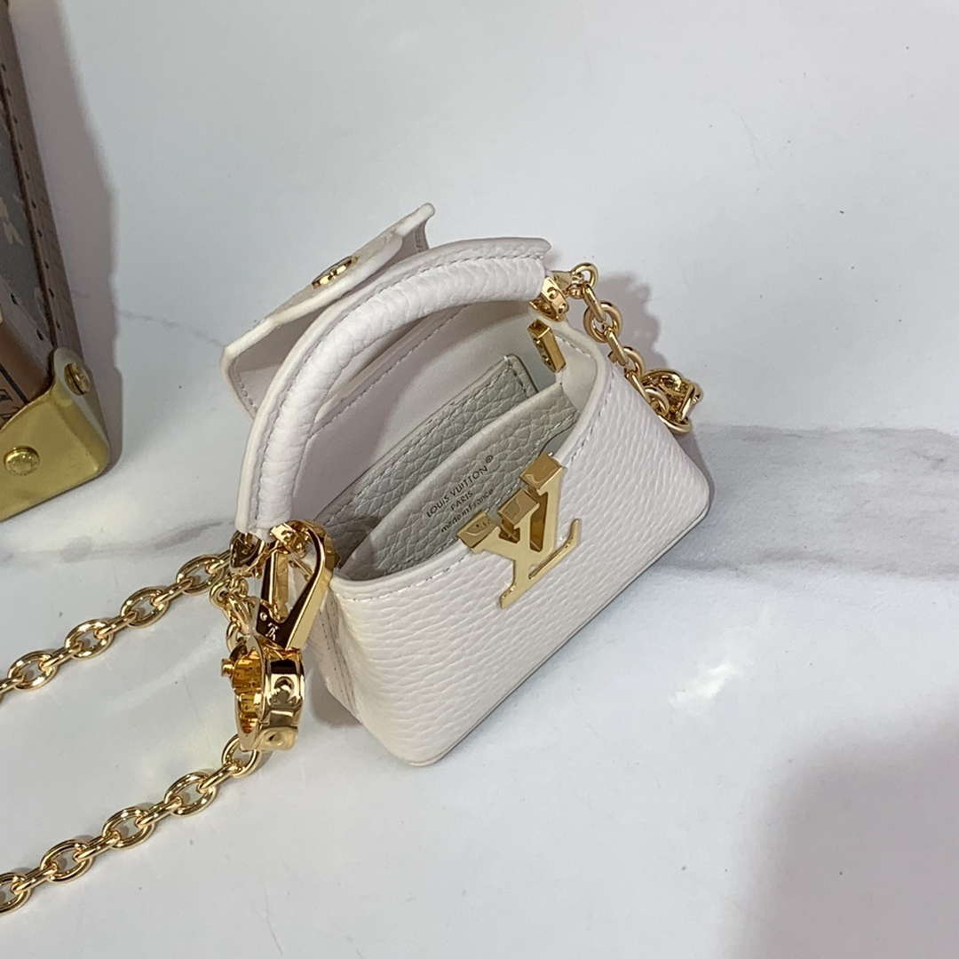 LV M02132 Louis Vuitton Capucines Micro Bag White - Default Title - View 9