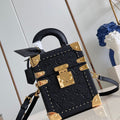 LV M10079 Louis Vuitton Camera Box Handbag Black Monogram Empreinte Leather