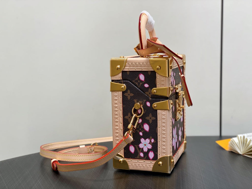 LV M10079 Louis Vuitton Camera Box Handbag Monogram Canvas Pink