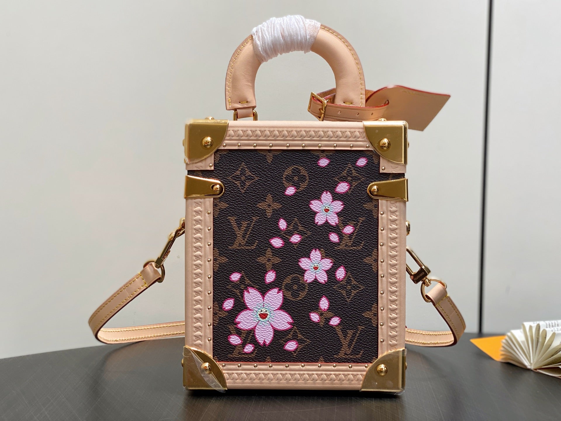 LV M10079 Louis Vuitton Camera Box Handbag Monogram Canvas Pink