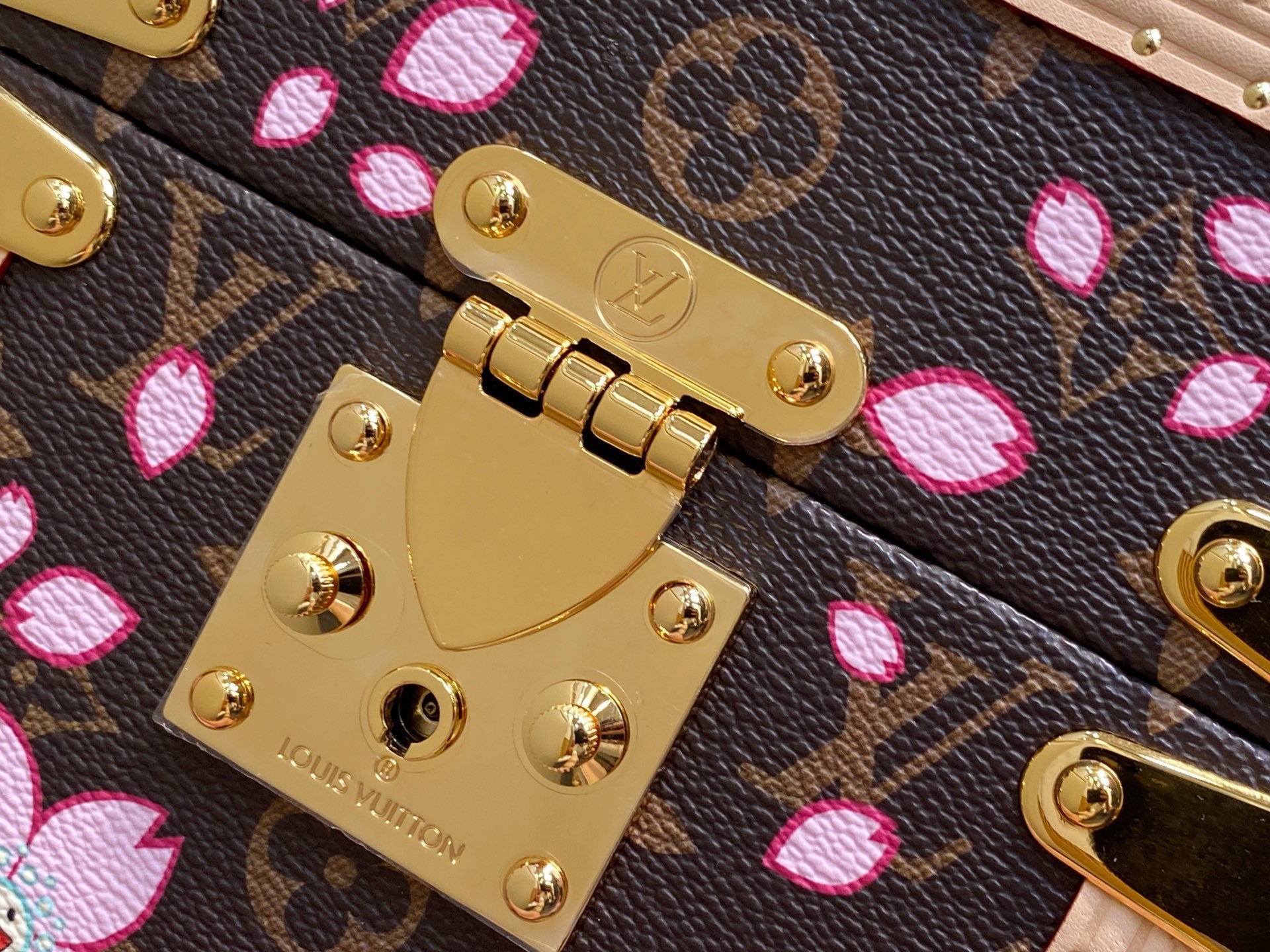 LV M10079 Louis Vuitton Camera Box Handbag Monogram Canvas Pink