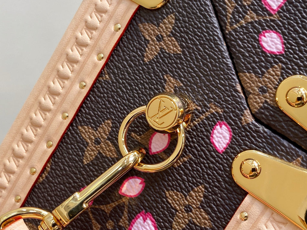 LV M10079 Louis Vuitton Camera Box Handbag Monogram Canvas Pink