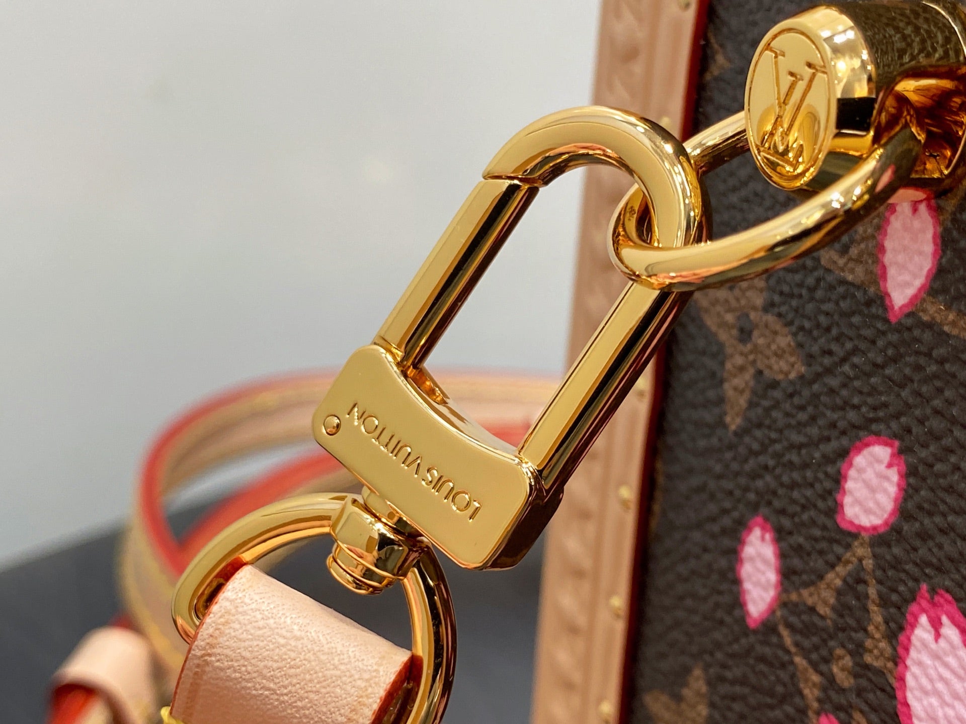 LV M10079 Louis Vuitton Camera Box Handbag Monogram Canvas Pink