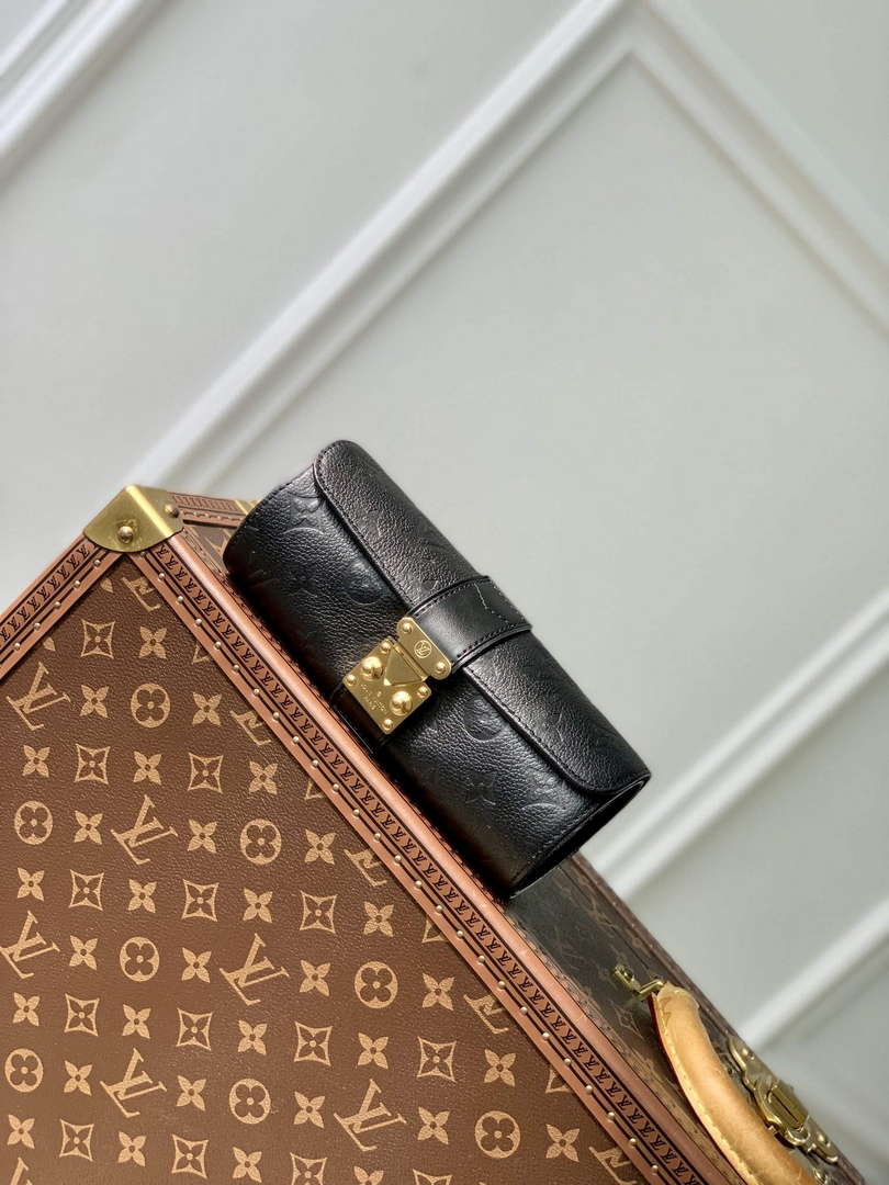 LV M10145 Louis Vuitton Etui Bijoux Jewellery Case Black Leather - Default Title - View 1