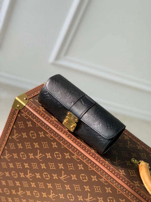 LV M10145 Louis Vuitton Etui Bijoux Jewellery Case Black Leather - Default Title - View 2