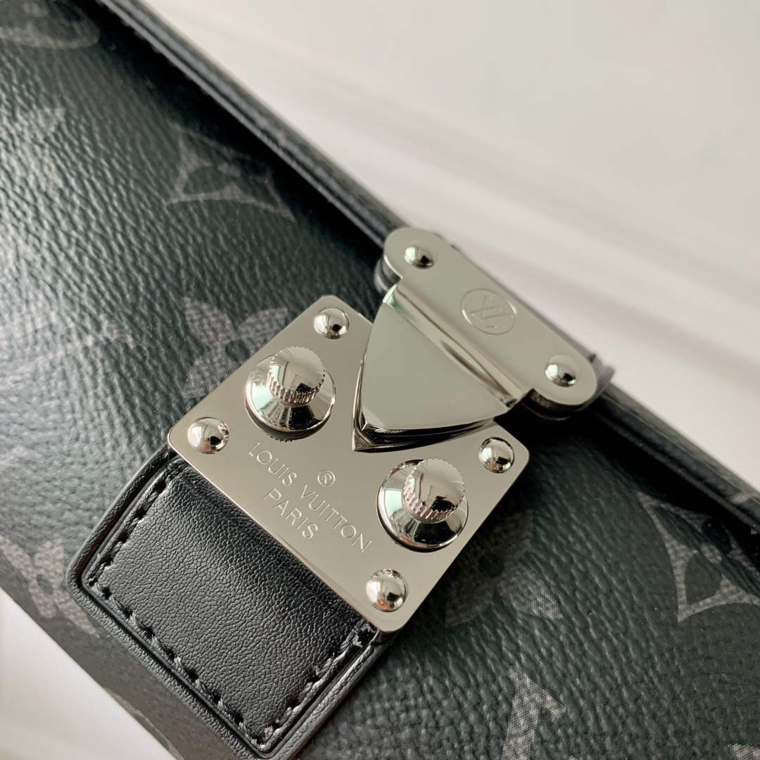 LV M10145 Louis Vuitton Etui Bijoux Jewellery Case Black Monogram coated canvas