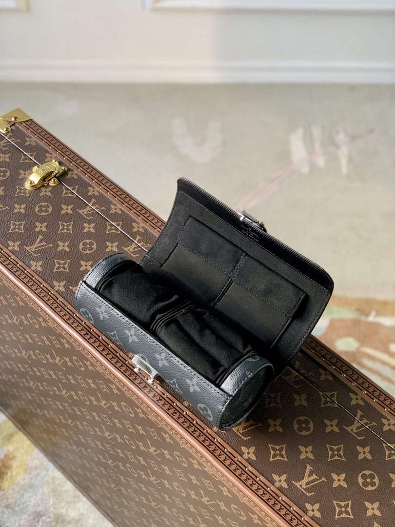 LV M10145 Louis Vuitton Etui Bijoux Jewellery Case Black Monogram coated canvas - Default Title - View 8