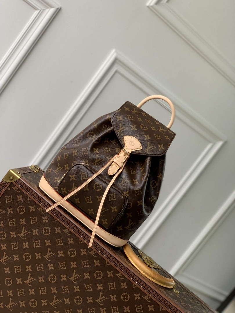 LV M11199 Louis Vuitton Montsouris Mini Backpack Monogram Coated canvas - Default Title - View 1
