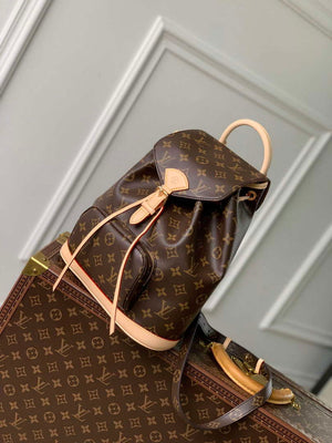 LV M11199 Louis Vuitton Montsouris Mini Backpack Monogram Coated canvas - Default Title - View 2
