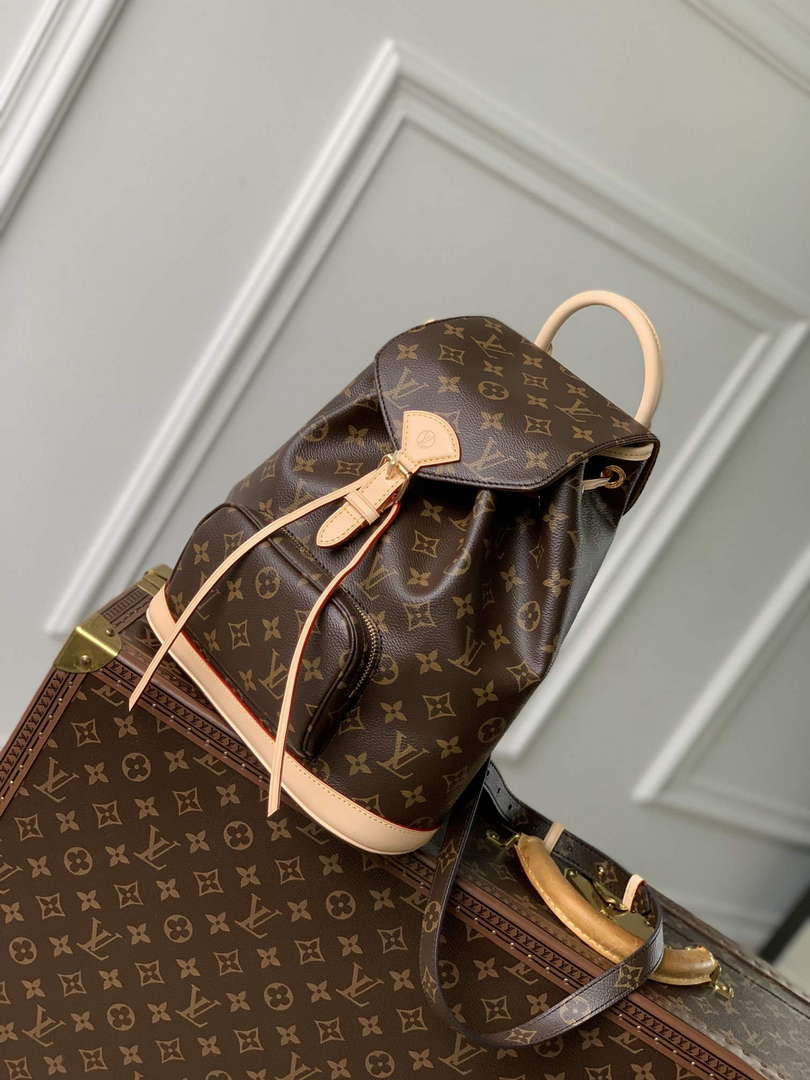 LV M11199 Louis Vuitton Montsouris Mini Backpack Monogram Coated canvas - Default Title - View 2