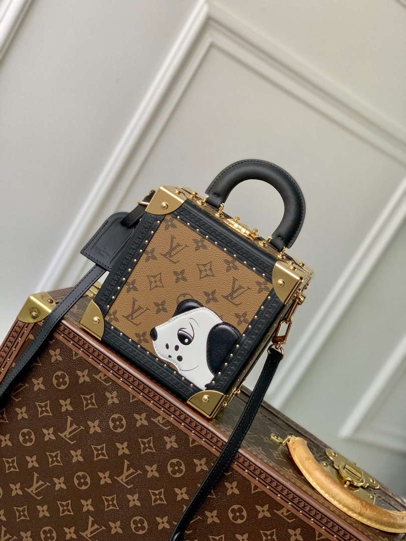 LV M11206 Louis Vuitton Mini Square Trunk Dalmatien Black